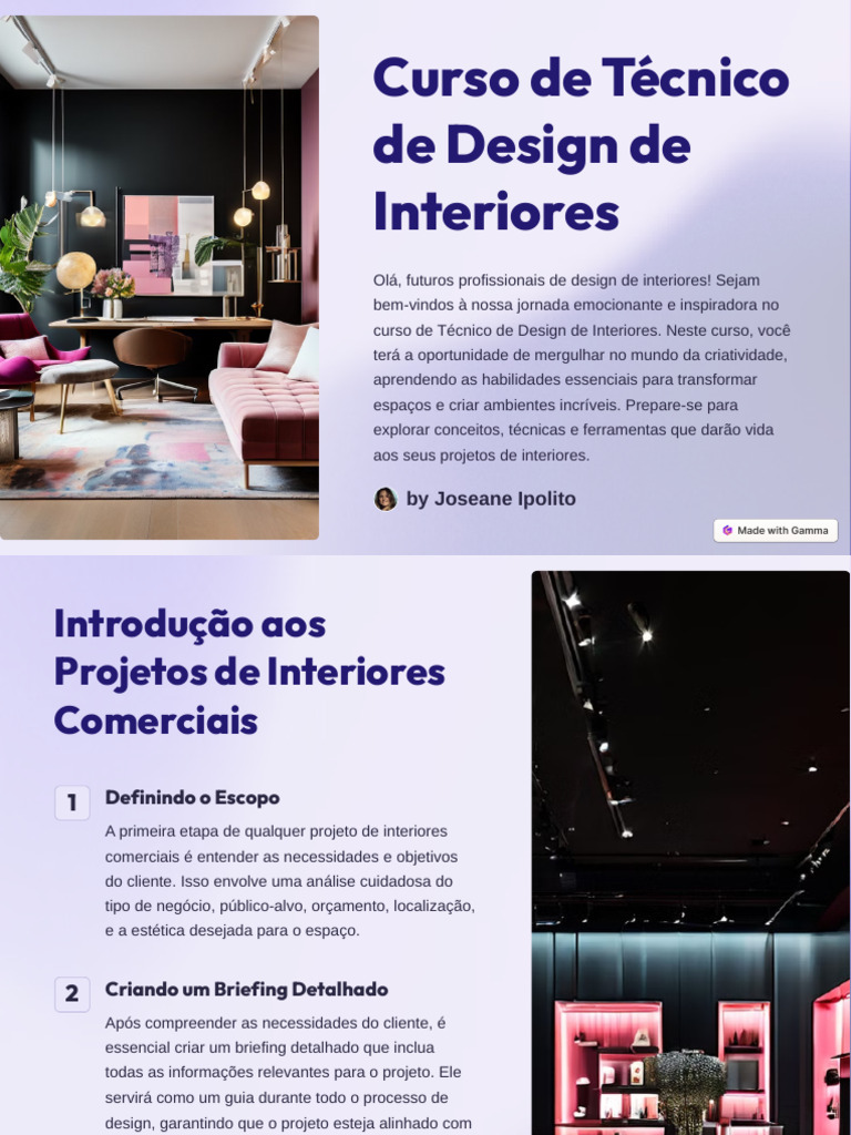 Curso de Técnico em Design de Interiores | PDF