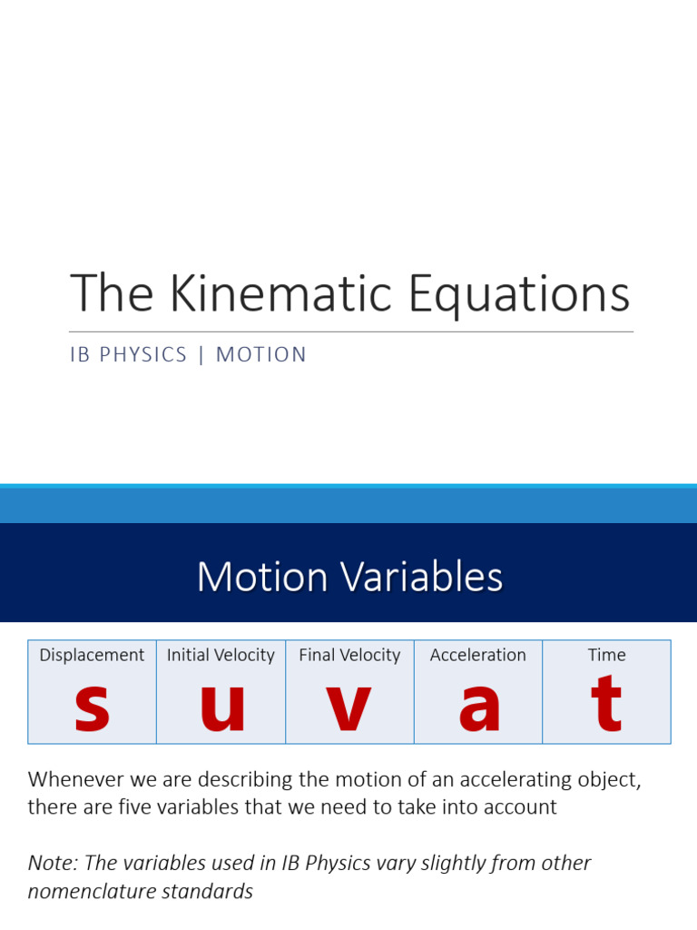 motion-6-the-kinematic-equations-complete_1 | PDF