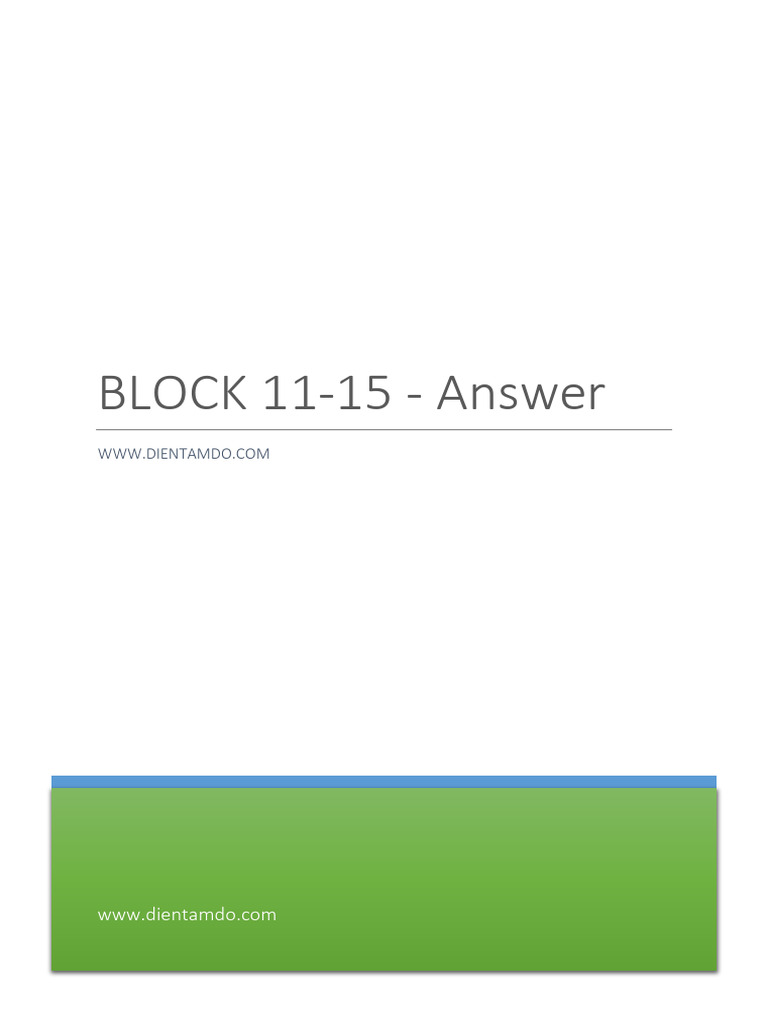 Block 11 - 15 - A | PDF