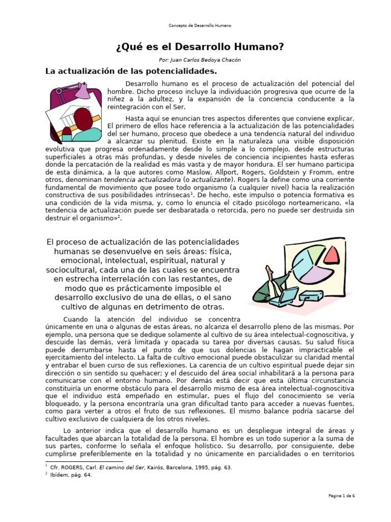 Concepto de Desarrollo Humano | PDF