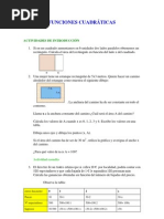 FUNCIONES CUADRÁTICAS