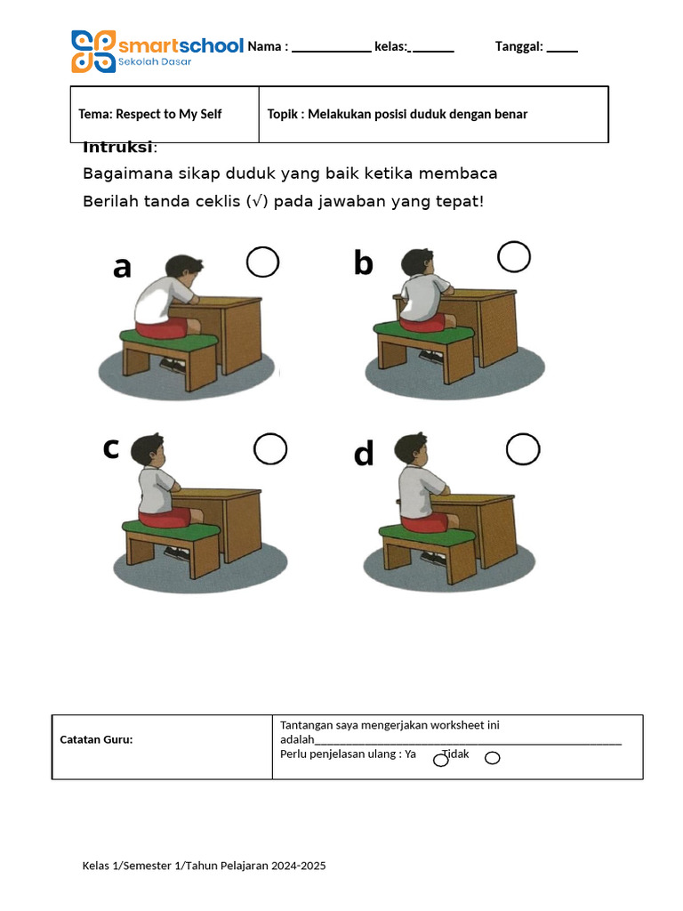 1 Lembar Worksheet Kelas 1 1 Pdf
