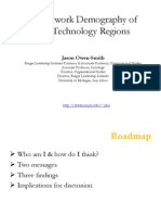 The Network Demography of High Technology Regions