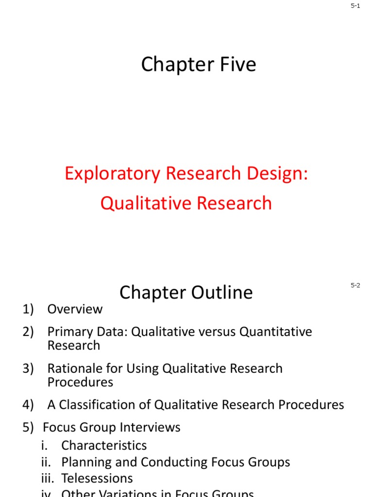 Qualitative Exploratory Research Design | PDF | Focus Group ...