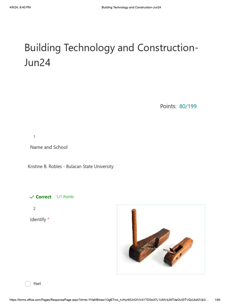 Building Technology and Construction-Jun24 | PDF