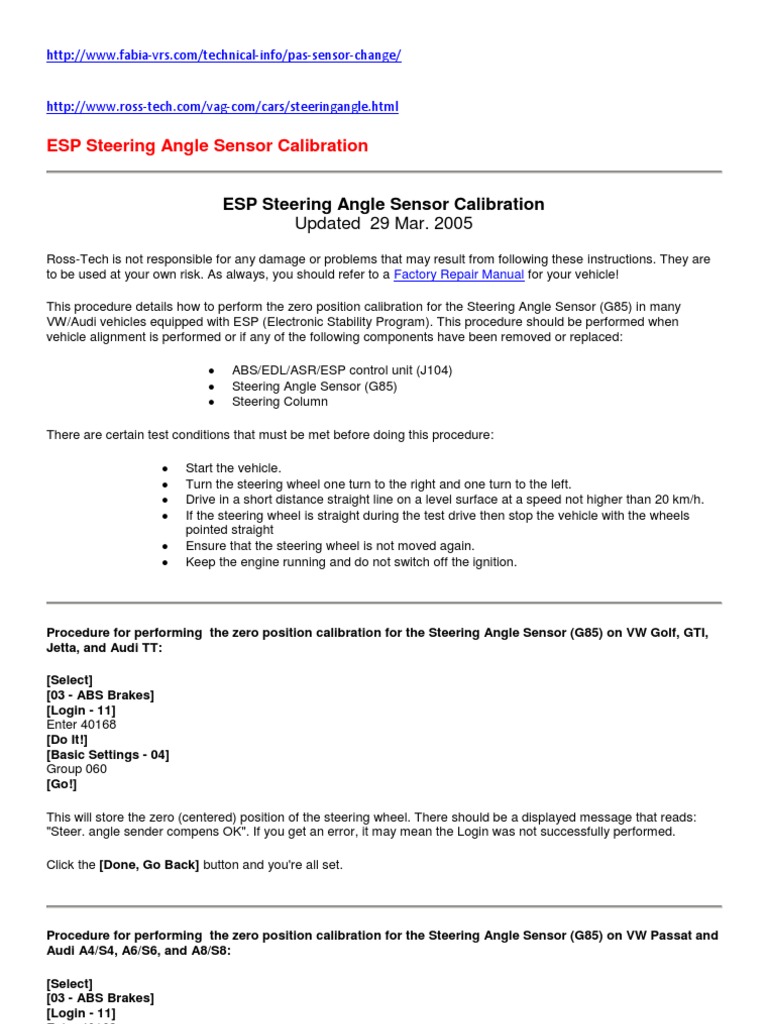 Esp Fault Fix | PDF | Steering | Ignition System