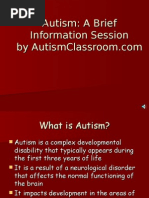 Download Autism Brief Info Session by autism Classroom SN7625976 doc pdf