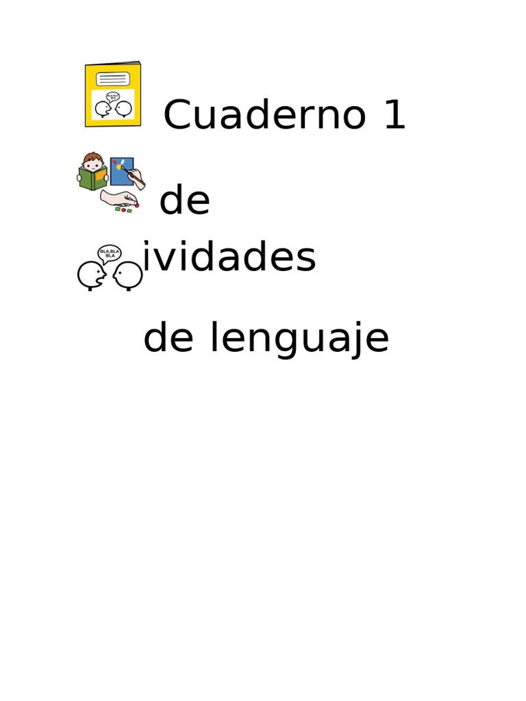 Cuaderno de Actividades para Fomentar El Lenguaje | PDF