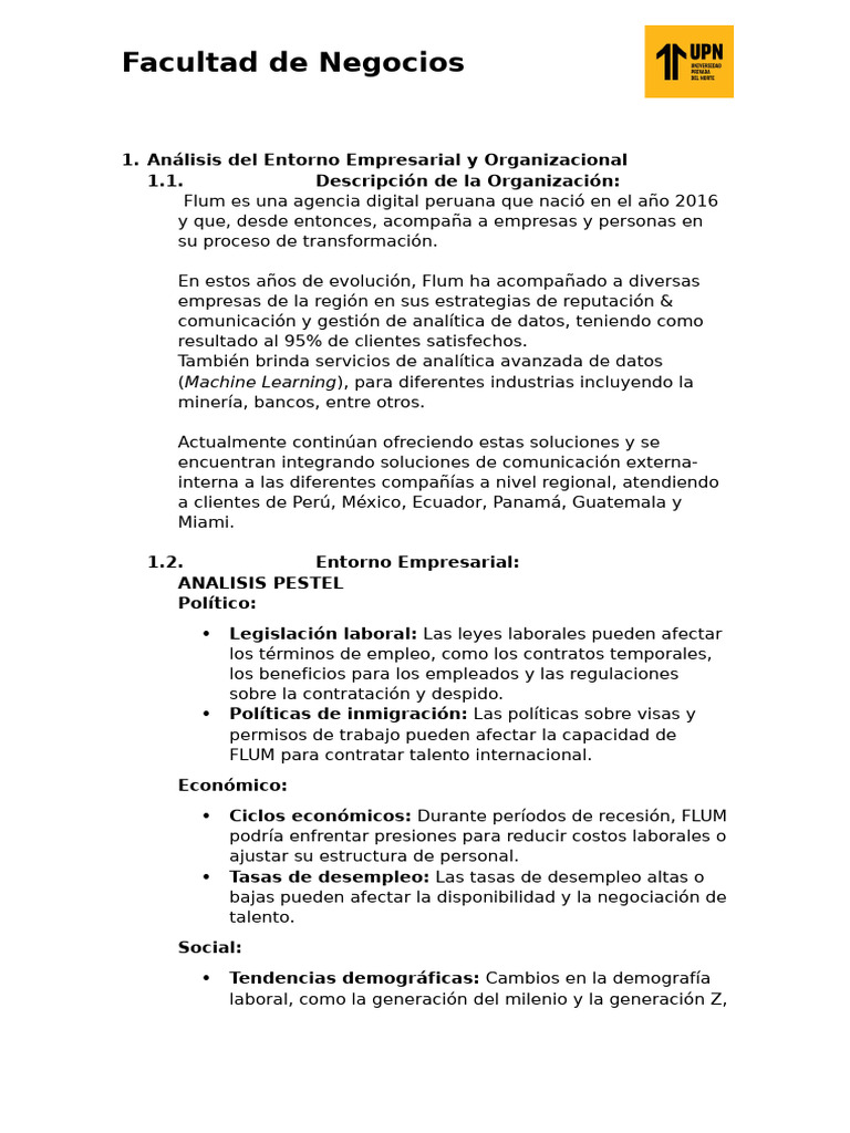 An lisis Del Entorno Empresarial Y Organizacional PDF