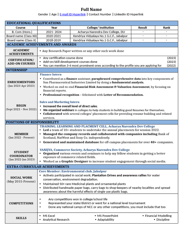 Template and Draft | PDF