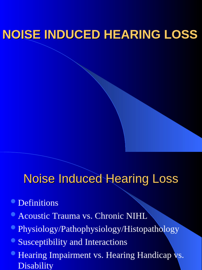 Noise Induced Hearing Loss. | PDF