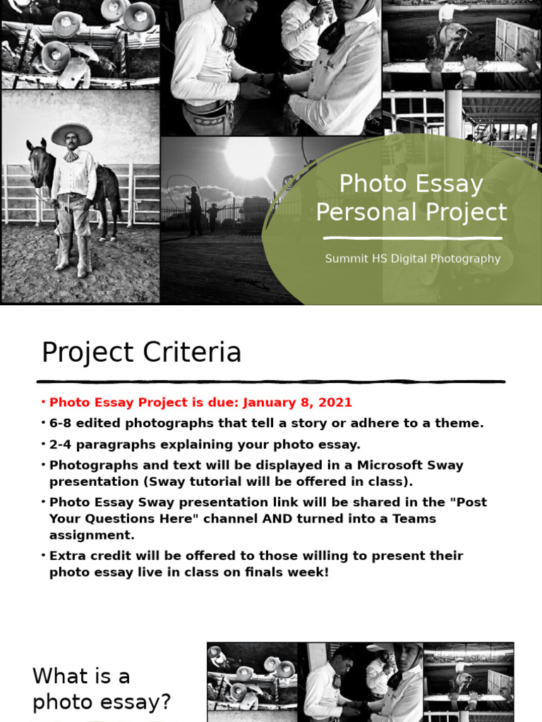 Photo Essay Personal Project | PDF