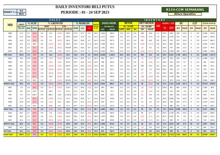 Daily Inventory Report: Sep 2023 | PDF