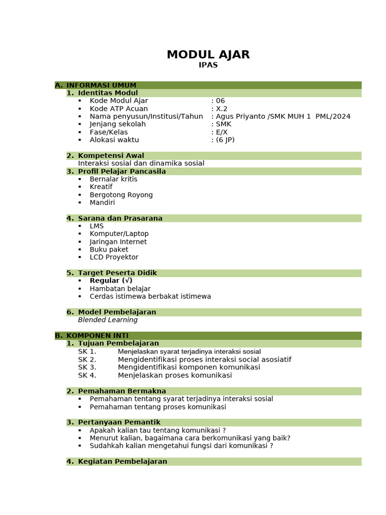 Modul Ajar.6 | PDF