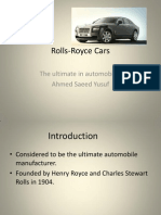Rolls-Royce Cars: The Ultimate in Automobiles Ahmed Saeed Yusuf
