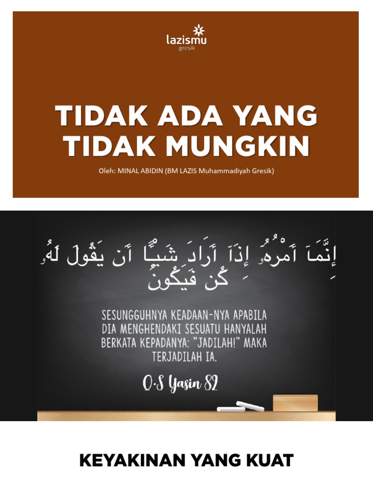 Tidak Ada Yang Tidak Mungkin | PDF