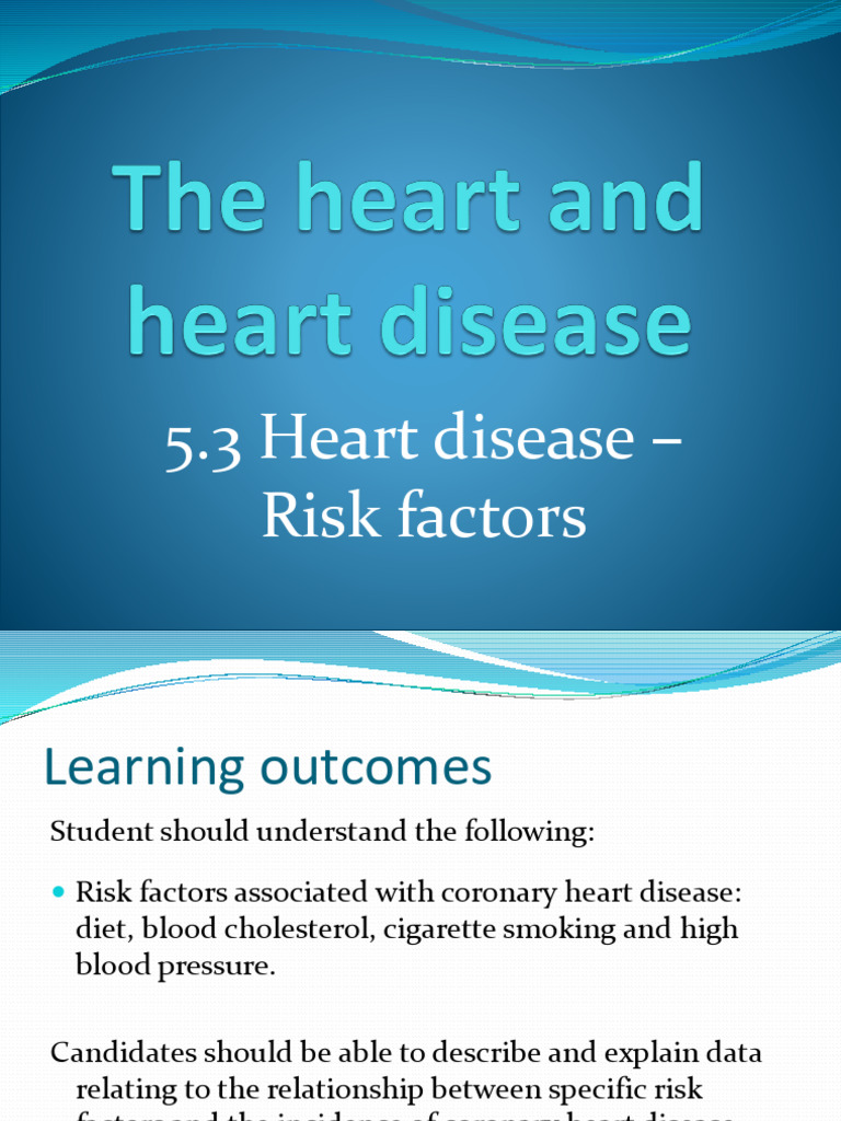 Heart Disease Risk Factors | PDF