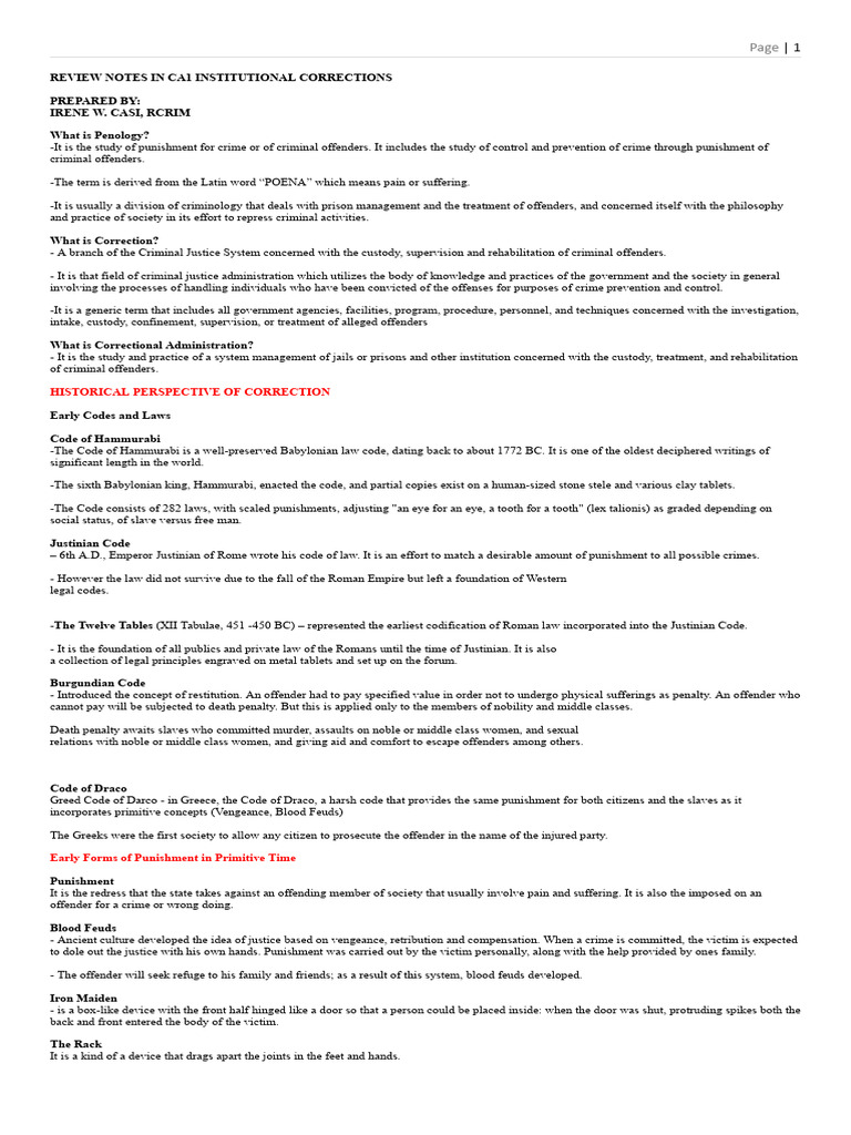 Ca1 Review Notes | PDF