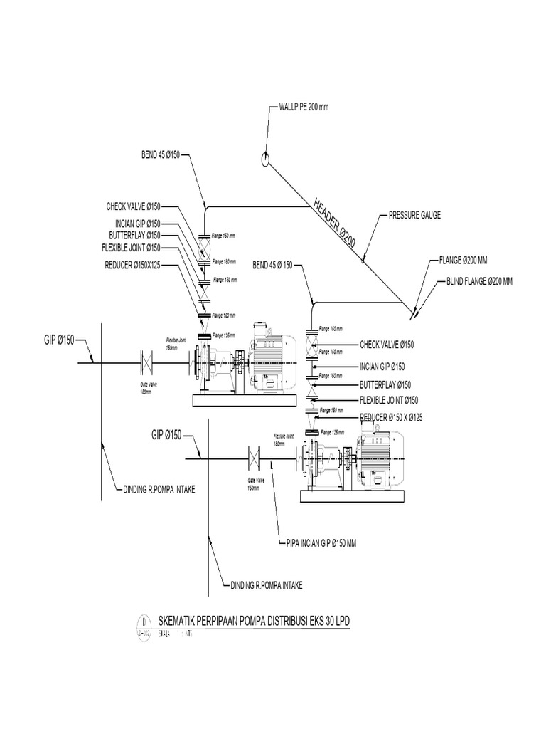 Skematik Pompa Distribusi Eks 30 Lpd-Model | PDF