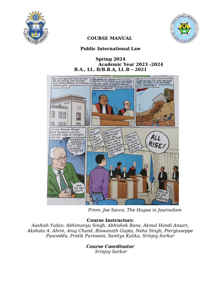 Draft - PIL Course Manual Spring | PDF | International Law | Disability
