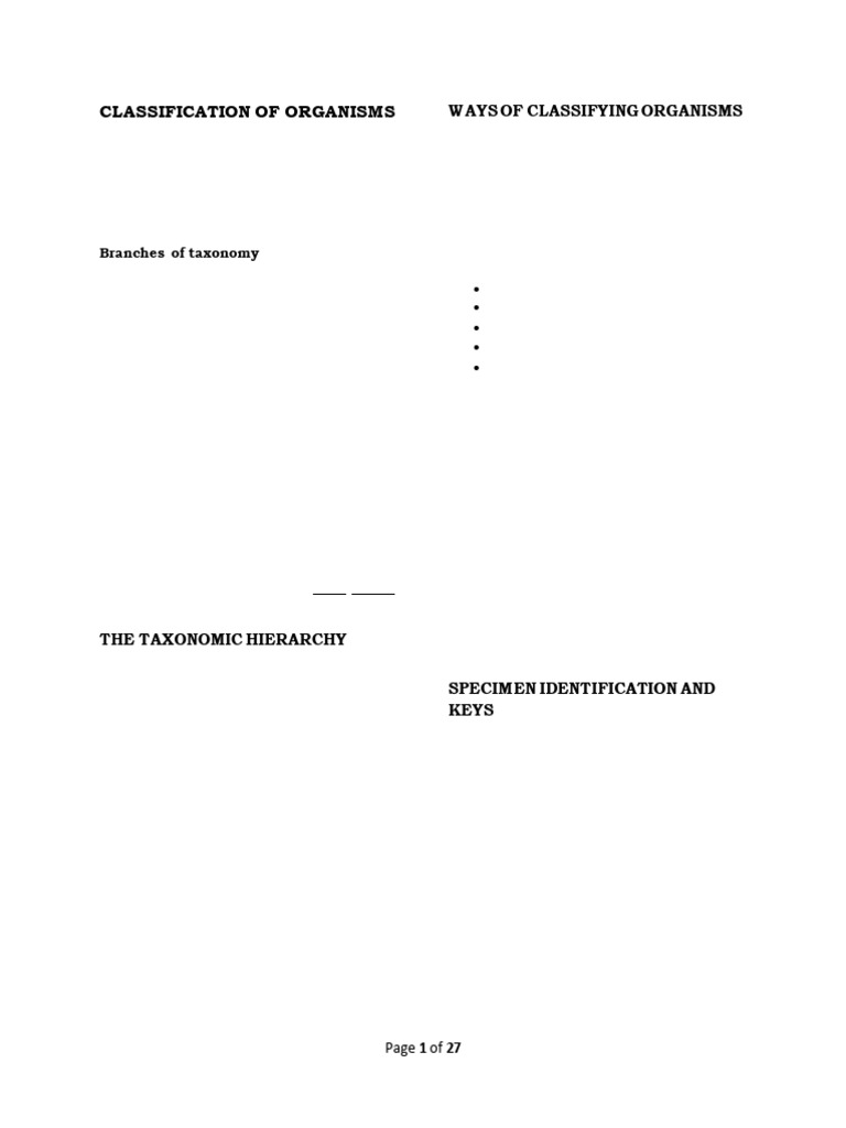 Organism Classification and Taxonomy Guide | PDF | Spore | Bacteria