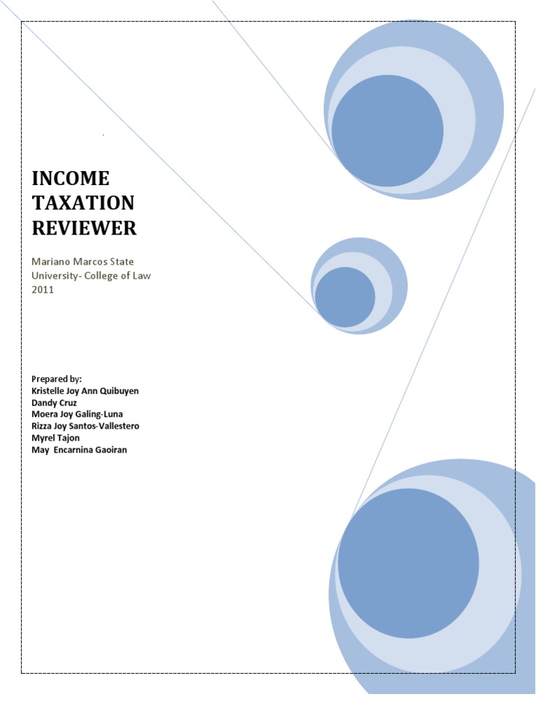 Philippine Income Taxation Overview | PDF | Capital Gains Tax | Taxes