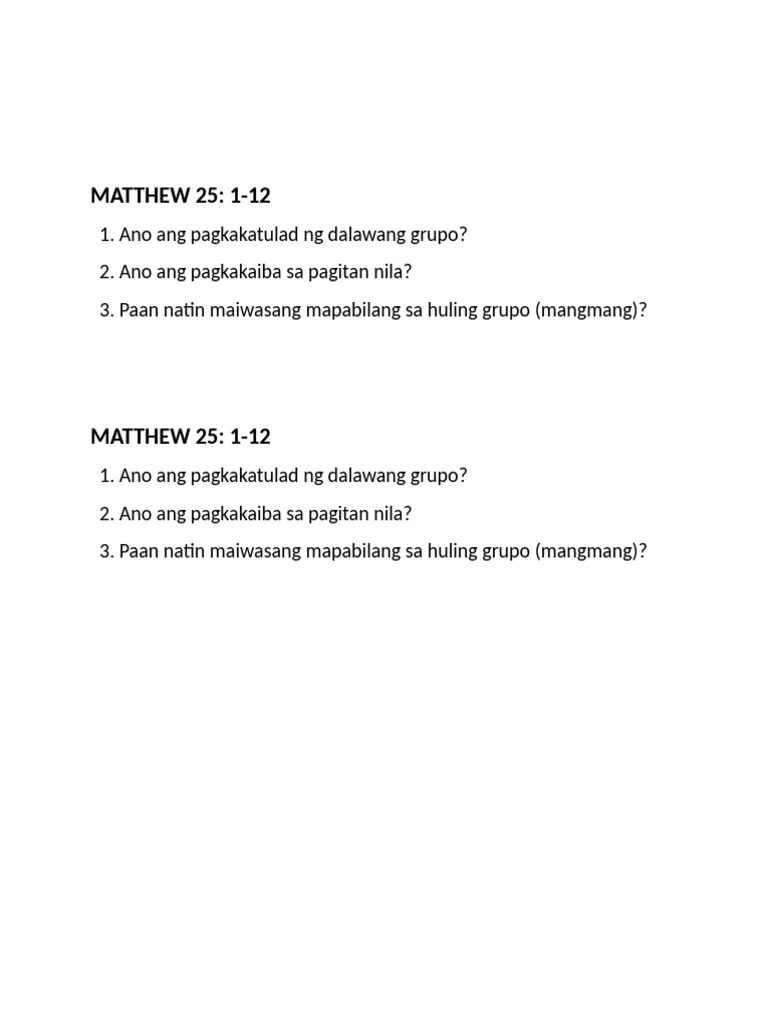 Matthew 25 51 Kjv