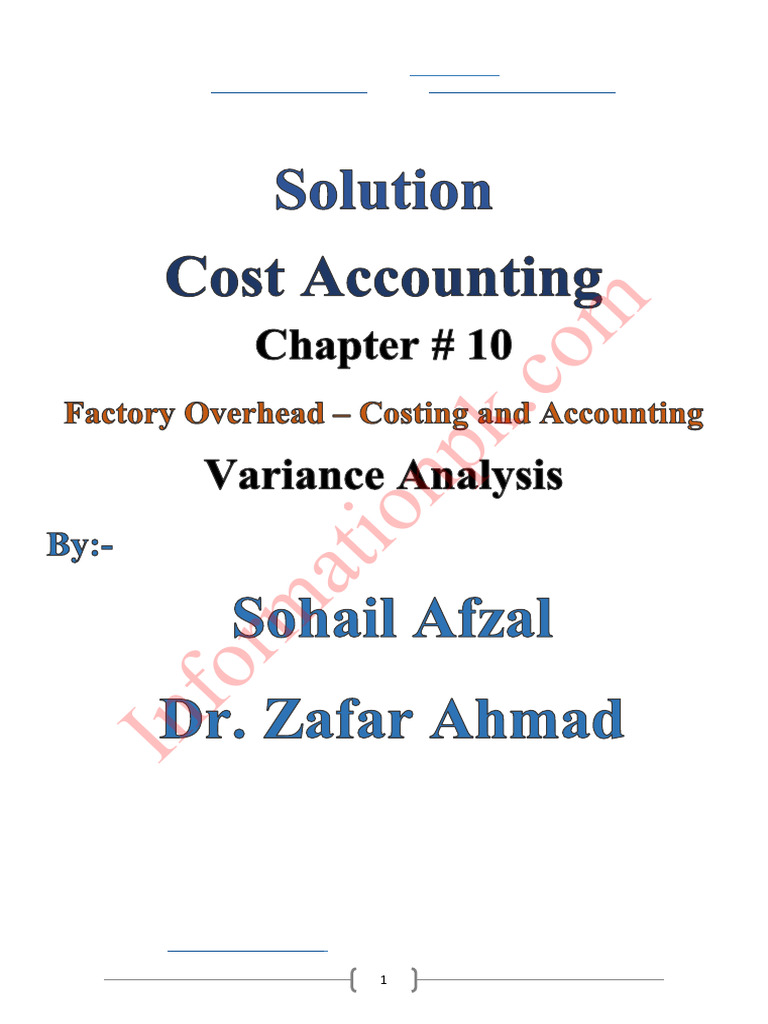 Variance Analysis Pdf