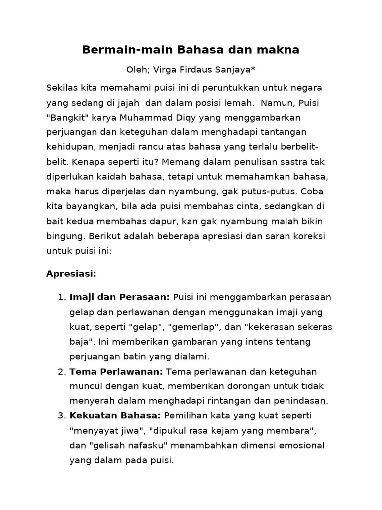 Bermain-Main Dengan Bahasa | PDF | Seni & Disiplin Bahasa