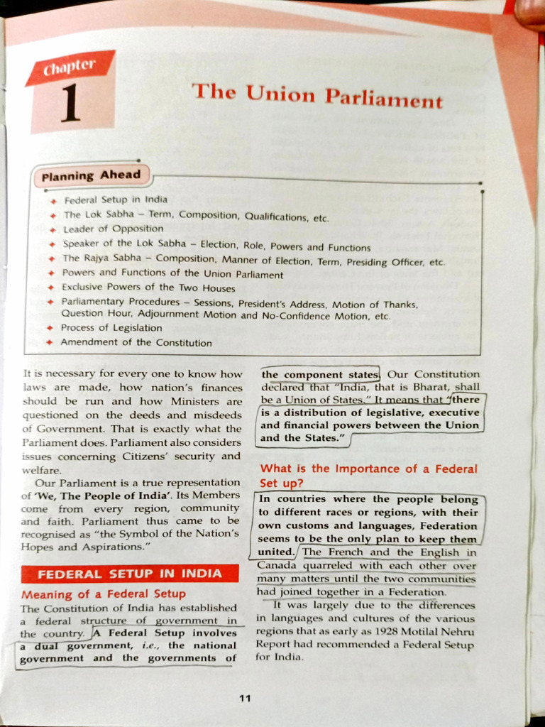 Civics ch1 - Union Exucutive | PDF | Government | Government Of India