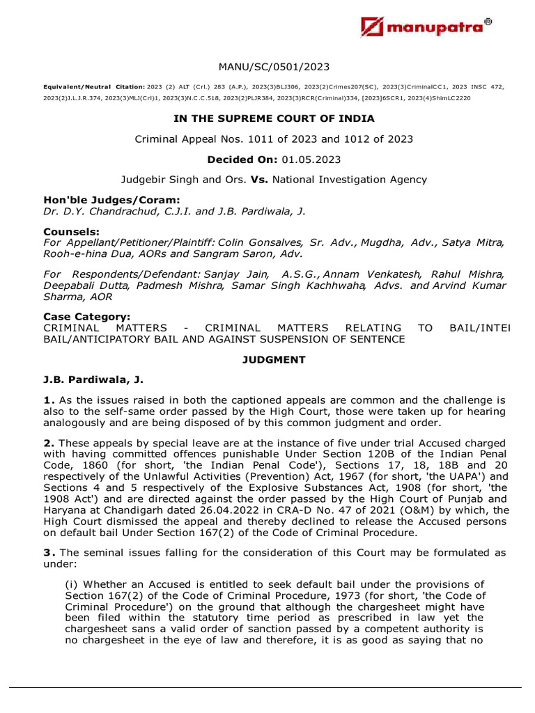 (2023) 6 SCR 1 | PDF