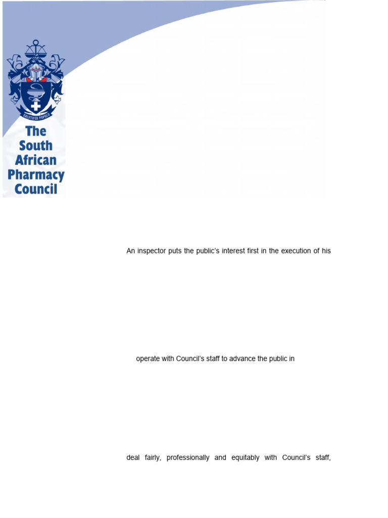 SAPC Inspector Code of Conduct | PDF