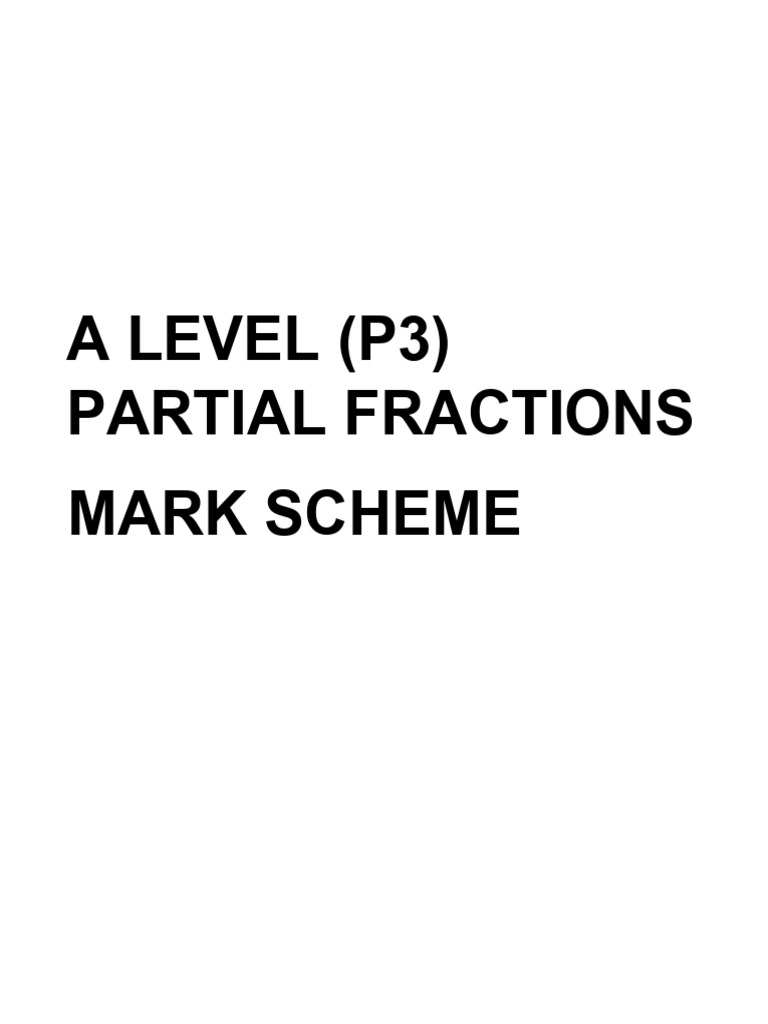 Partial Fractions Solver Rubiks Cube