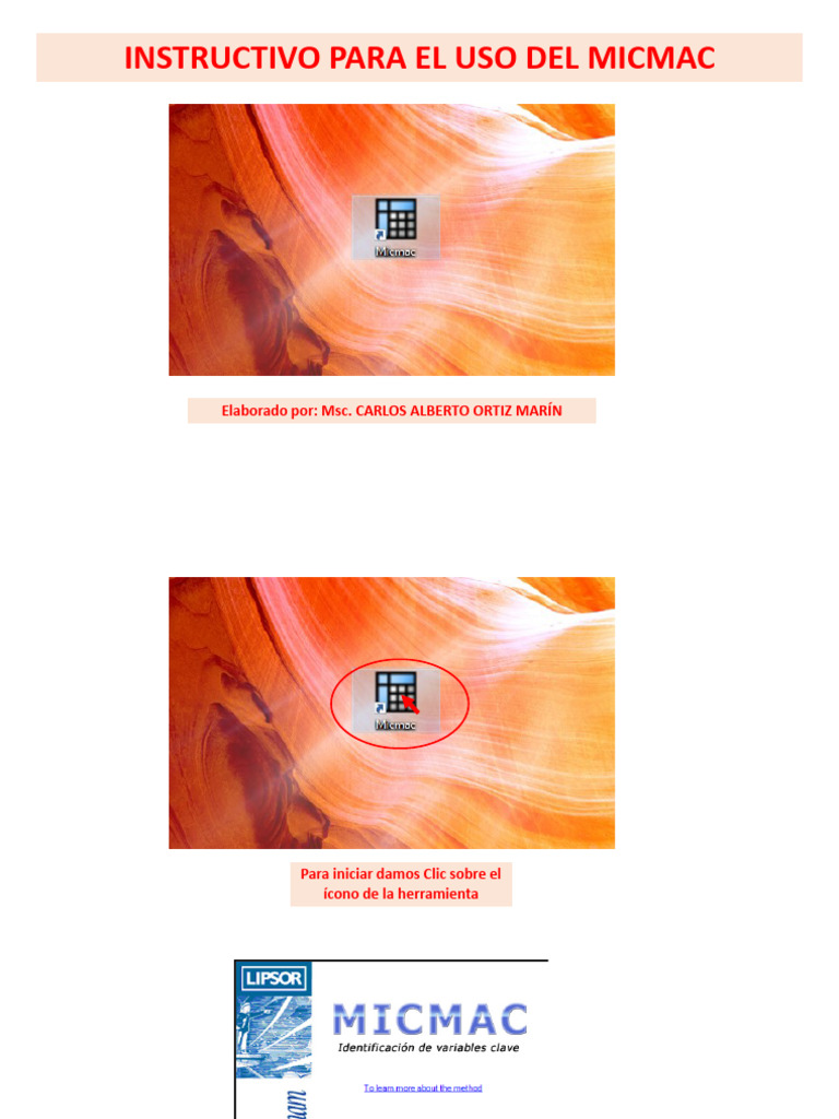 Instructivo para Uso do Software MICMAC | PDF