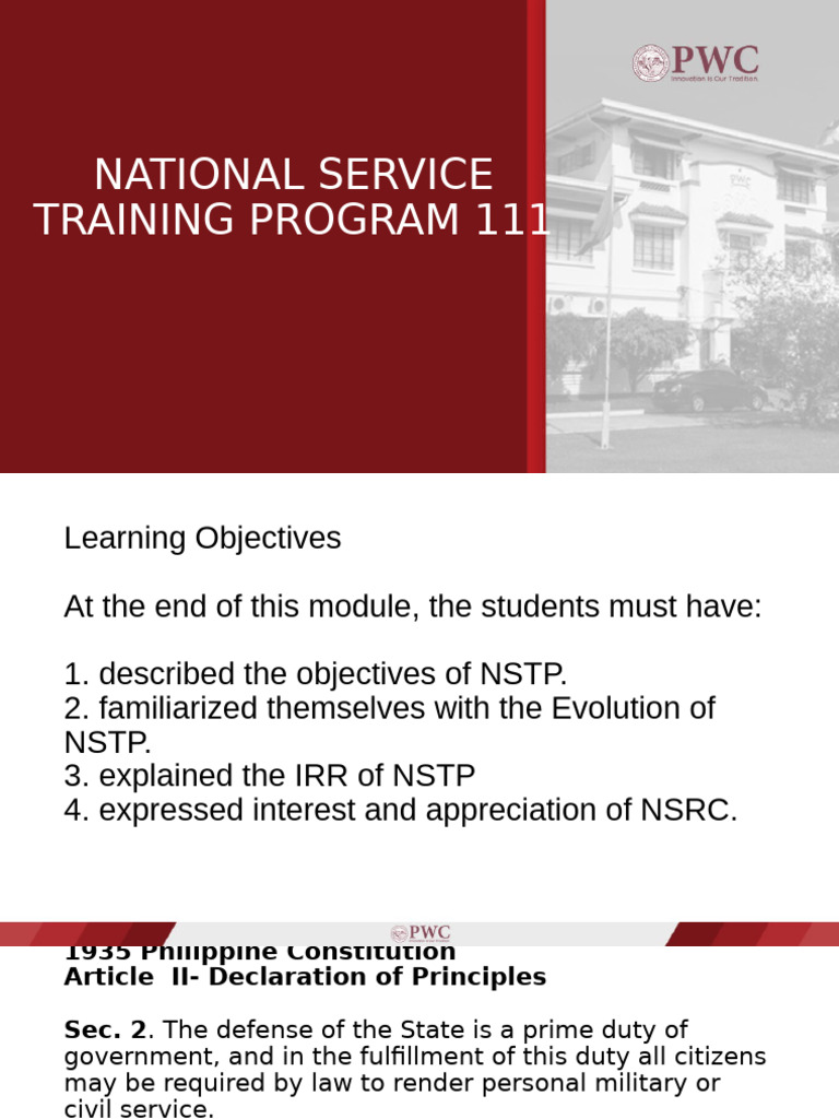 NSTP 111 Module 1 | PDF