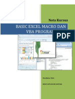 Nota Kursus Basic Excel Macro Dan VBA Programming