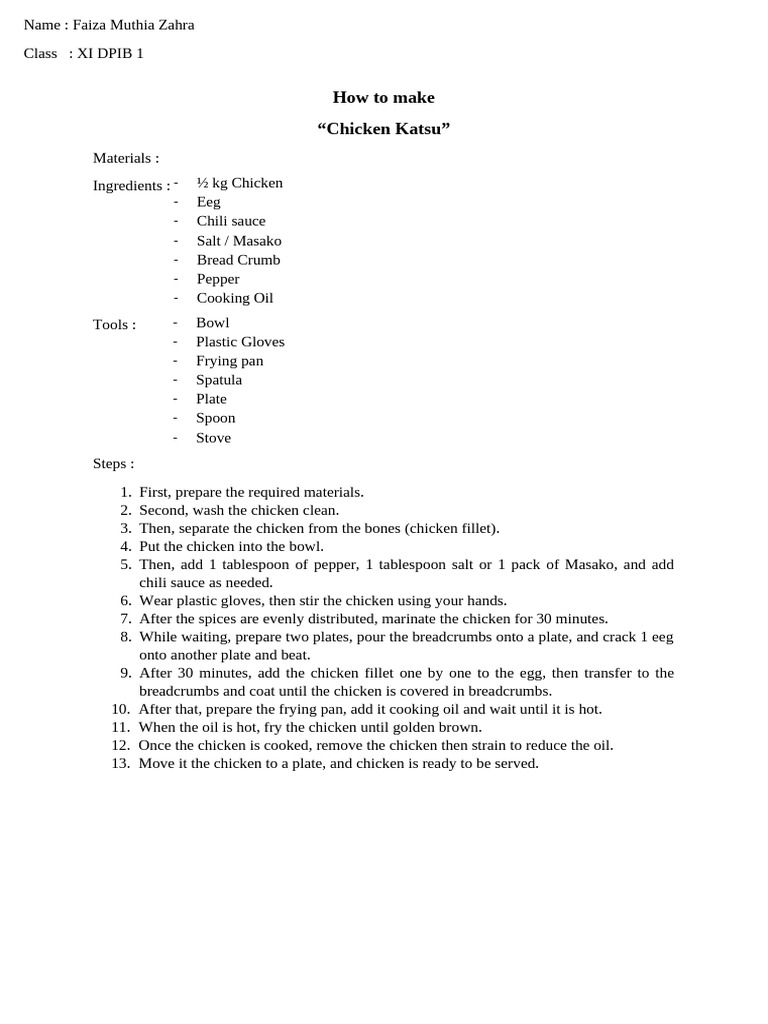 Procedure text pdf