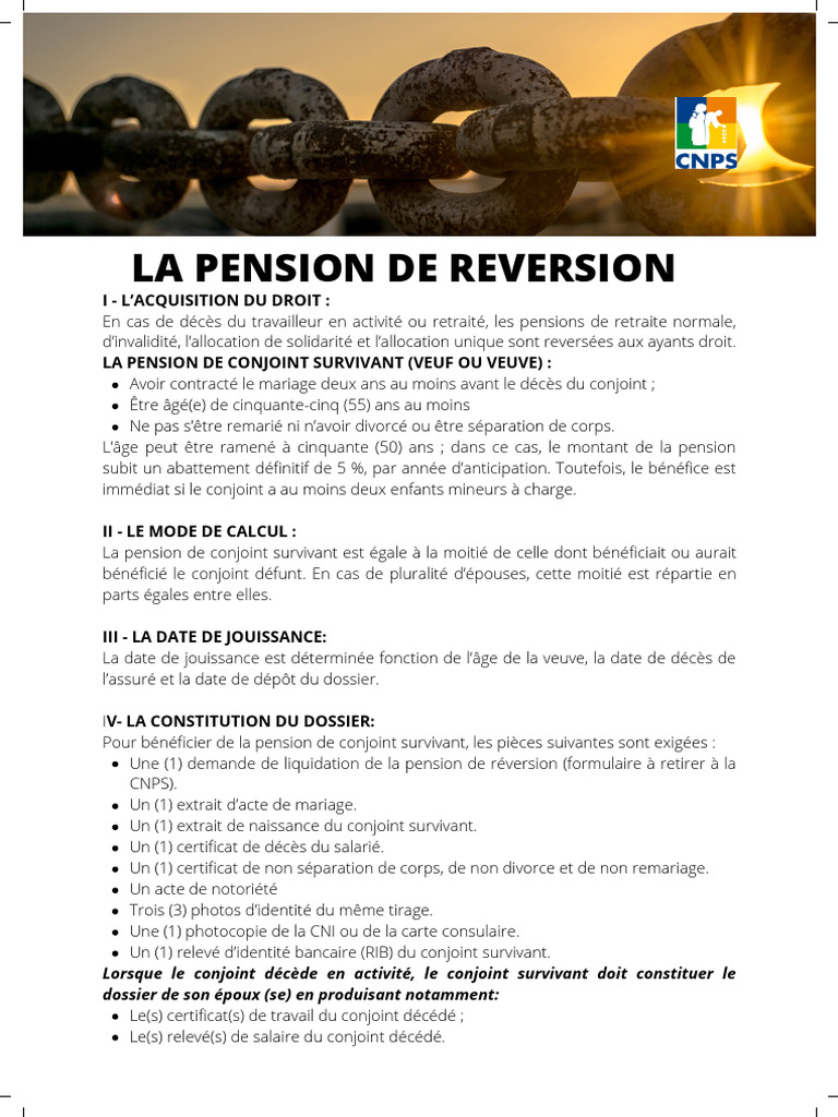 La Pension de Reversion v2 | PDF
