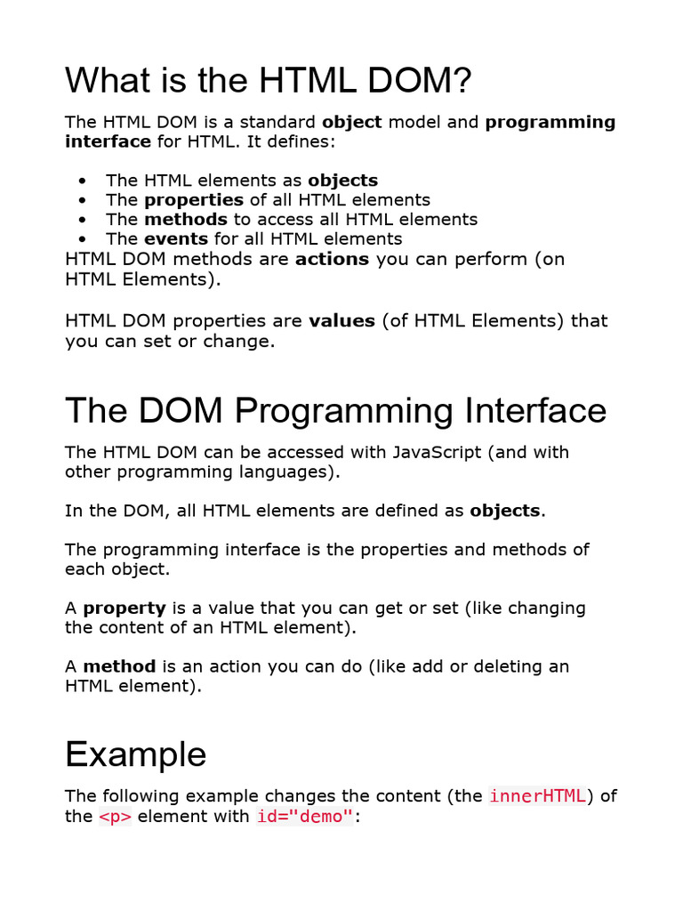 JS Dom | PDF