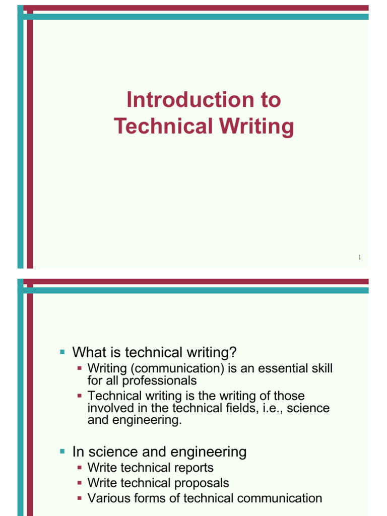 Introduction to Technical Writing Basics | PDF | Human Communication ...