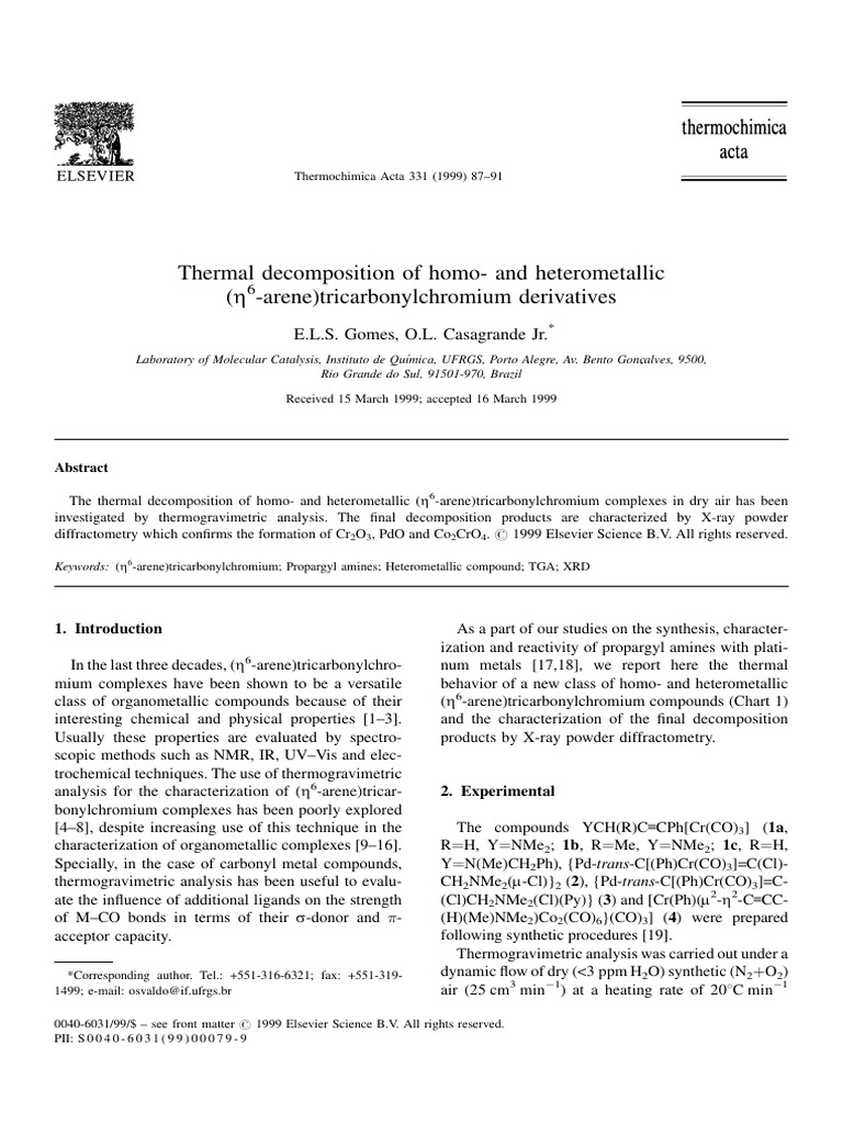Thermochimica Acta 1999 PDF