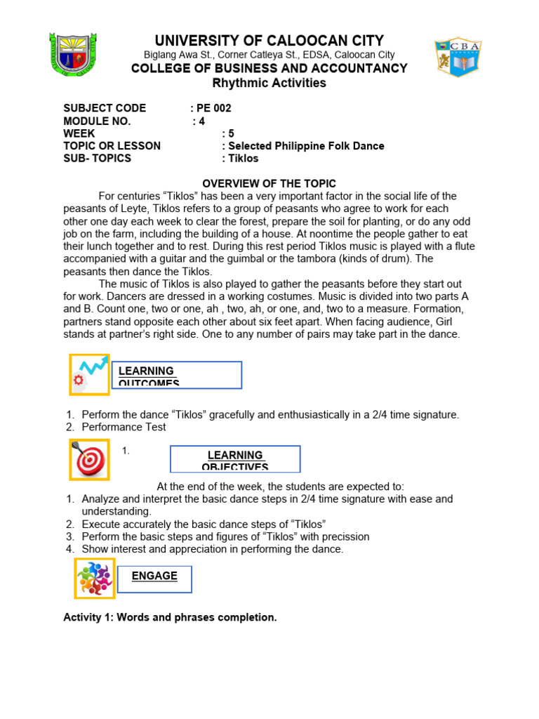 PE 2 Module 4 | PDF