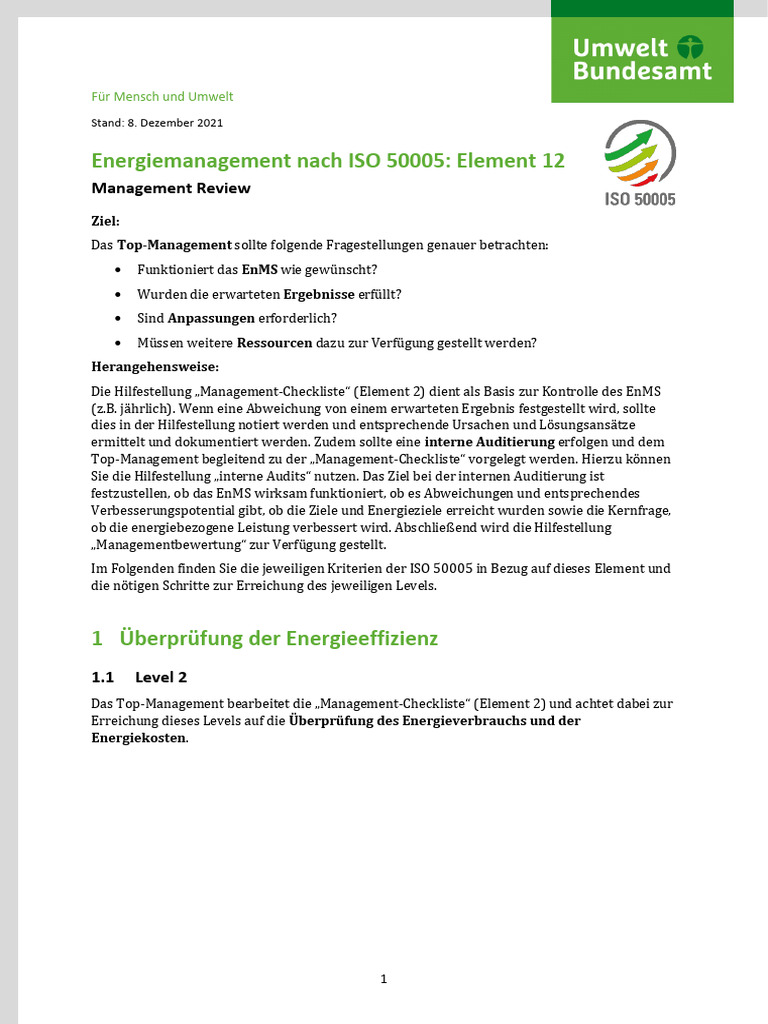 ISO 50005 - Element 12 | PDF