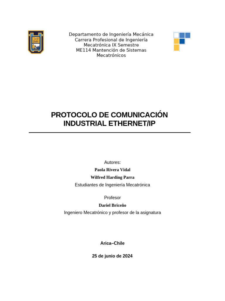 Protocolos de Comunicacion Industrial-Ethernet/IP | PDF