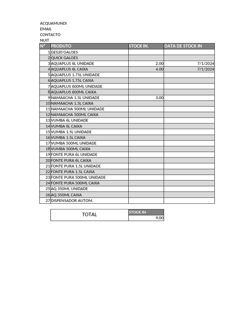 Planilha do excel certaa pdf