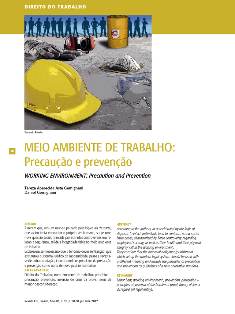 Direito Ao Meio Ambiente Do Trabalho | PDF