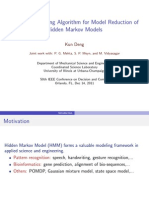 Recursive Learning Algorithm For Model Reduction of Hidden Markov Models