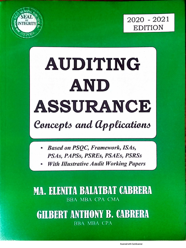 Auditing and Assurance by Cabrera 2021 | PDF