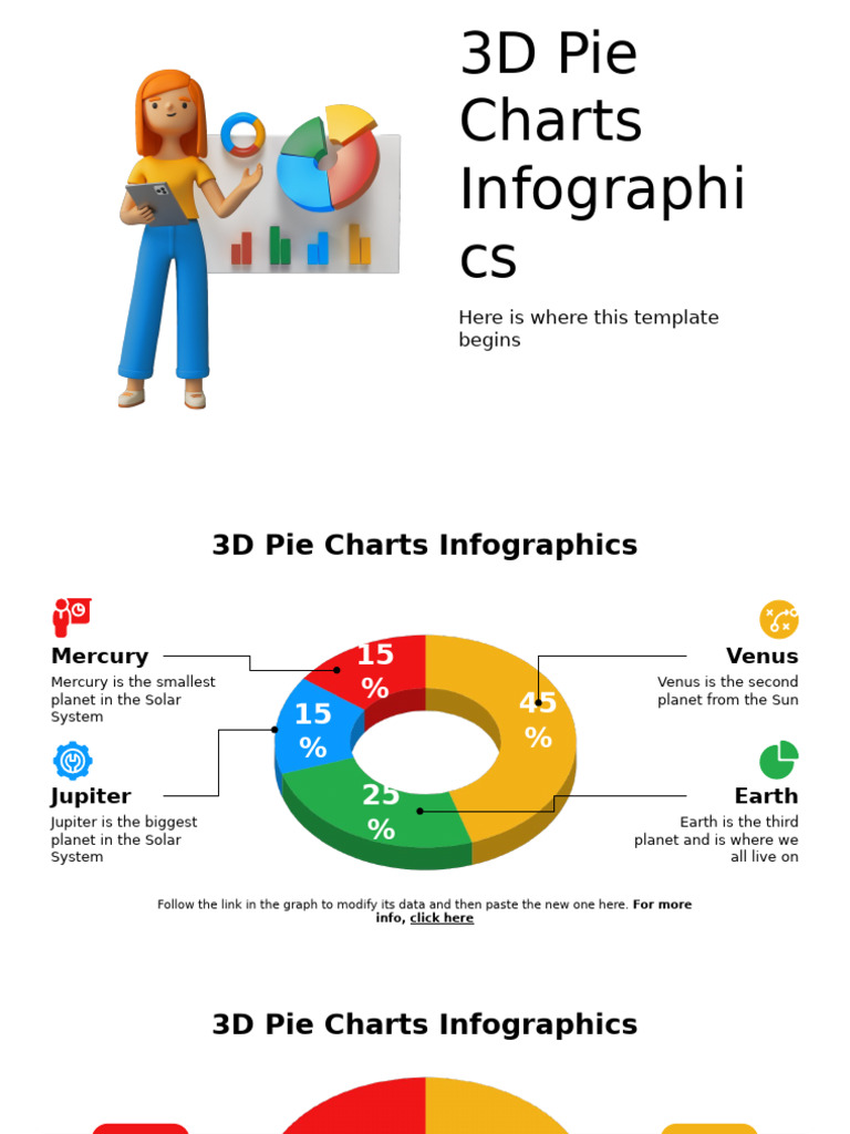 3D Pie Charts Infographics by Slidesgo | PDF