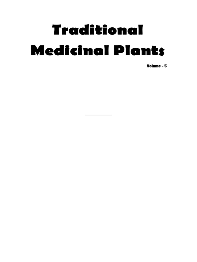 Traditional Medicinal Plants | PDF